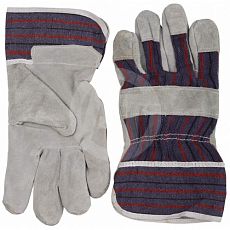 Перчатки рабочие, комбинированные кожаные из спилка,серые  XL (1/12/120) 1130-XL_Z