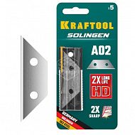Лезвие Kraftool SOLINGEN А02, трапециевидное, 5 шт 
