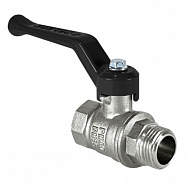 Кран шаровой никелированный VALFEX DeltaPro, вн/нар, рычаг, 1/2", VF.215.NR1.012.DP