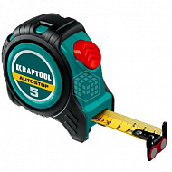 Рулетка KRAFTOOL AutoStop, 5 м, 25 мм, с автостопом, 3412-5-25
