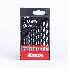 Набор сверл DERZHI п/металлу 13шт (1,5-6,5мм) пласт.кор. (1/20/40) 8302-001