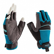Перчатки Gross AKTIV, комбинированные, облегченные, открытые пальцы, размер XL, 90310 