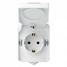 Розетка 1-мест. с защ.крышк. белая Сатурн Smartbuy, 16А, 230В IP54 (1/18/216) SBE-04g-16-S1-Z