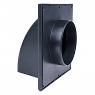 Решетка-колпак KUMA 125 мм, графитовый, пластик c обратным клапаном, РВ-00018Г