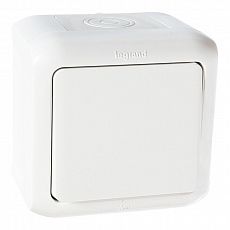 Фото Выключатель Legrand Quteo,  10 A, 250 В, IP 44, белый