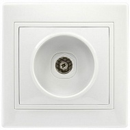 Розетка телевизионная Smartbuy Венера, 1-м., с/у, 75 Ом, 5-862 МГц, белая