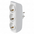 Разветвитель 3гн Тройник с/з  белый 16А 250В Smartbuy (1/1) SBE-16-A04w-3z