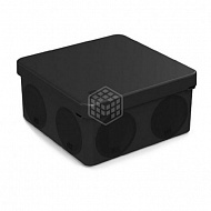 Коробка распределительная Промрукав, для прямого монтажа, 100х100х40 мм, черная 