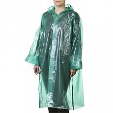 Плащ-дождевик STAYER полиэтиленовый, зеленый цвет, универсальный размер S-XL (1/1) 11610