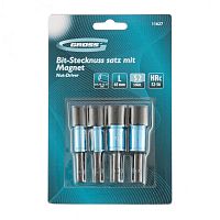 Набор бит Gross 11627, с торцевыми головками, 8-13 мм, 4 шт