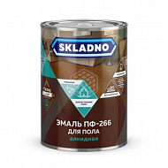 Эмаль Skladno ПФ-266, красно-коричневая, 20 кг 