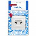 Фото Розетка 1-м. комп+телеф Smartbuy Венера, с/у, белая (1/10/200) SBE-01w-S1-RJPH_Z