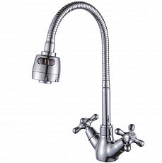 Смеситель д/кухни Diadonna с гибким изливом, латунь хром 2х руч. D80748314