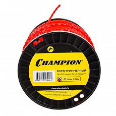 Леска для триммеров CHAMPION Twisted Square 3,0мм* 60м (витой квадрат) (1/10) C7011