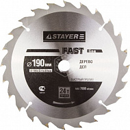 Диск пильный Stayer Master Fast-Line по дереву 190*30 мм 24Т