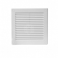 Решетка вентиляционная KUMA 175х175 мм, белый пластик, с защитной сеткой, РВ-00014