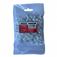 Скоба для кабеля Derzhi, прямоугольная, 10 мм, 100 шт, 368-010