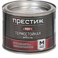 Эмаль Престиж термостойкая, до 900 С, черная, 0,8 кг