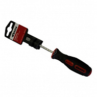 Отвертка шлицевая Derzhi SL5х75, Anti-Slip, с обрезиненной рукояткой