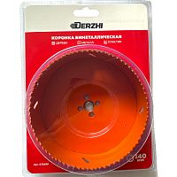 Коронка по металлу Derzhi, биметаллическая, 140 мм, 572499 