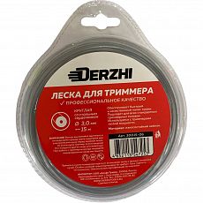 Леска для триммеров со стальным сердечником круглая DERZHI 3,0мм, 15м, блистер (1/80) 30015-06