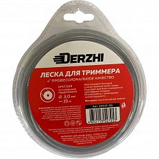 Леска для триммеров со стальным сердечником круглая DERZHI 3,0мм, 15м, блистер (1/80) 30015-06