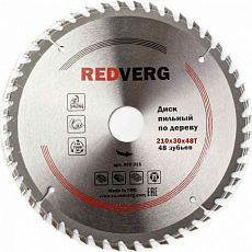 Диск пильный по дереву RedVerg твердосплавный 210х30/20/16 мм/48зубьев 800221_Z