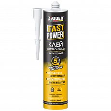 Фото Клей ZIGGER FAST POWER, каучук,ультрабыстрый, бежевый, 380 г