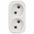 Фото Разветвитель 2гн. б/з плоский белый 10А 250В Smartbuy (1/1) SBE-10-A02-2