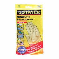 Перчатки Stayer, латекс, резиновые, размер M 