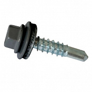 Саморез кровельный, графитовый серый, 5,5х19 мм, 250 шт, Тайвань