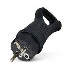 Вилка UNIVersal с ушком c/з каучук 16А 250В IP44 (еврослот) (1/40) 0003