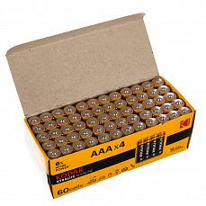 Батарейка алкалиновая ААА Kodak LR03/4S colour box XTRALIFE <60 шт> (1/1) Б0029221_Р