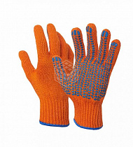 Перчатки с ПВХ Протектор, оранжевые, люкс