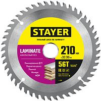 Диск пильный Stayer LAMINATE по ламинату, аккуратный рез, 210x32/30 мм, 56T Диск пильный Stayer LAMINATE по ламинату, аккуратный рез, 210x32/30 мм, 56T