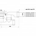 Фото Сифон Ани для душевого поддона 1 1/2"х40 регулируемый с гибкой трубой 40x50 Ани пласт (1/40) E215