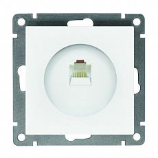 Фото Розетка 1-м комп. UNIVersal Афина, RJ45  с/у, 1А, белая (еврослот), A0051  