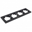 Рамка UNIVersal Афина, 4-местная, горизонтальная, графит, A0046-Gr 