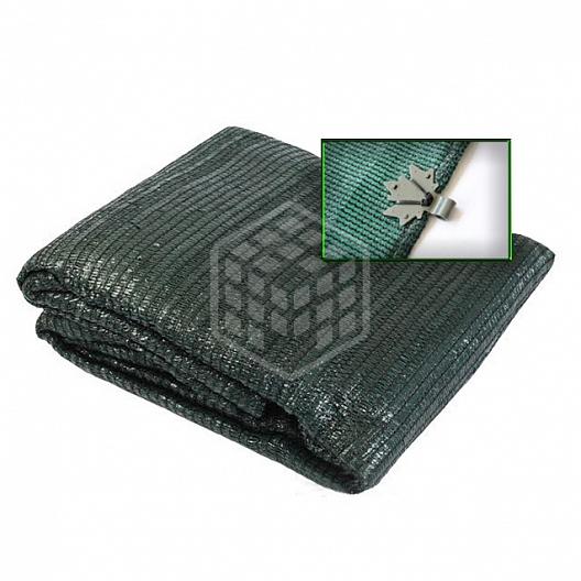 Сетка для затенения от солнца, 5х6 м, 80% затемнения, зеленая, 15 клипс ...