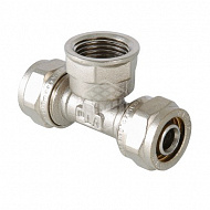 Тройник обжимной Valtec, 20х1/2", внутренняя резьба