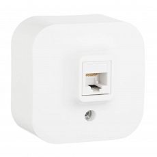 Фото Розетка Legrand Quteo, RJ45, IP20, белый, 782224