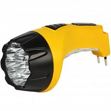 Фонарь светод. акк. 4V, 15+10 LED, 100м, 60Лм, желтый Smartbuy  (1/60) SBF-89-Y