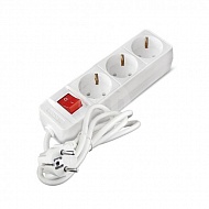 Удлинитель трехместный Союз 481S-8301, 1,5 м, с/з, с выключателем, ПВС 3 * 1, 16 А, 3500 Вт, (1/50)