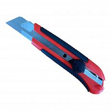Нож DERZHI с выдвижным сегмент. лезвием, пласт.корпус, металлич.направляющ 25мм (1/12/96) 8518-6118