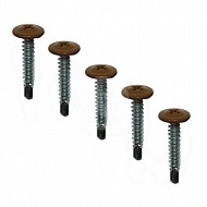 Саморез 4,2х25 прессш. сверло RAL 8017 коричневый, <500 шт>