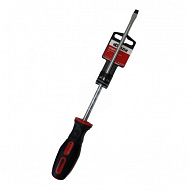 Отвертка шлицевая Derzhi SL6х200, Anti-Slip, с обрезиненной рукояткой