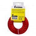 Фото Леска KUMA для триммеров скрученный квадрат 3,0мм, 15м, подвес (1/120) 30015-13