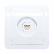 Розетка UNIVersal Валери RJ45, 1-м, о/у, 1А, белая, В0035 