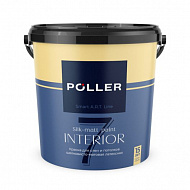 Краска БАЗА А для стен и потолков Poller A.R.T. 7, латексная, шелковисто-матовая, 0,9 л 