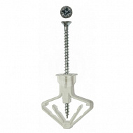 Дюбель бабочка для гипсокартона TNF-W, 10х50 мм, с шурупом, 100 шт 